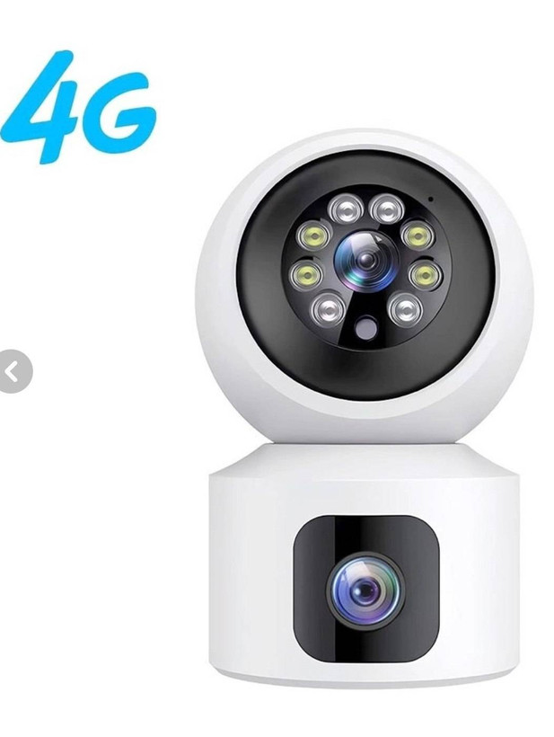 دوربین مراقبت کودک دو لنزه سیم کارتی PTZ 4MPبا نمایش دو تصویر همزمان