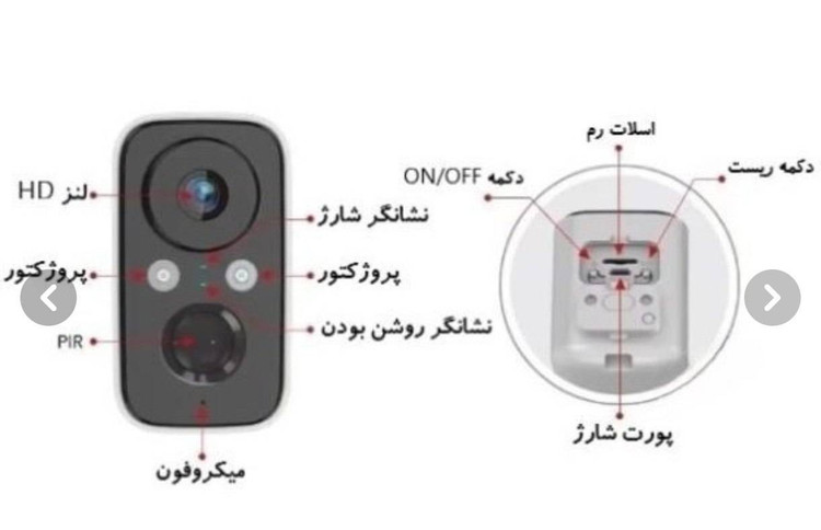 دوربین امنیتی سیم کارتی 3MP باتری خور با دید در شب