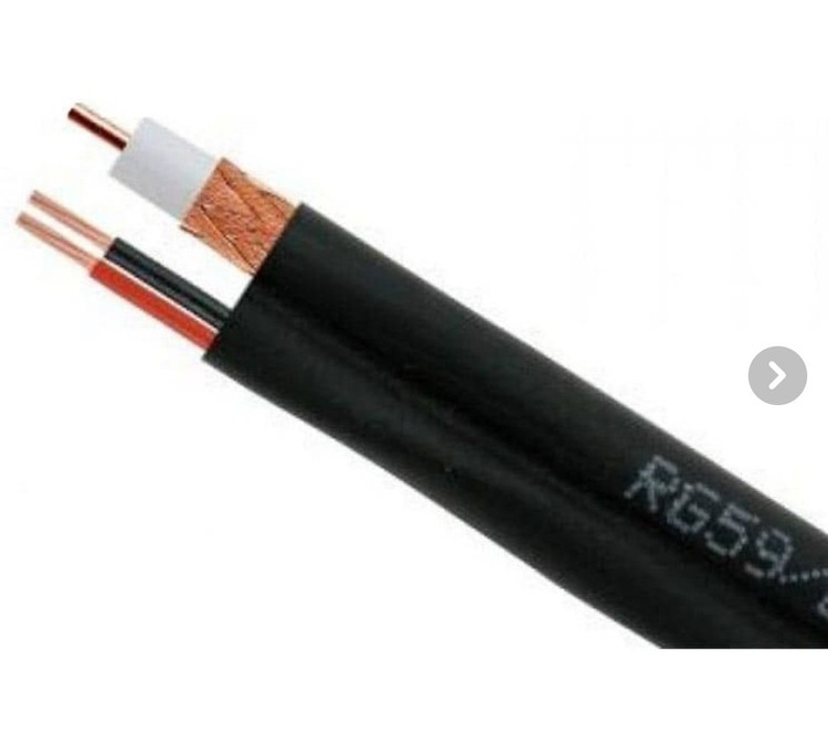 کابل ترکیبی مس RG59 + برق (4RG59) مخصوص دوربین مداربسته AHD، TVI، CVI و آنالوگ